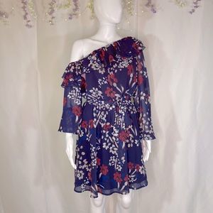 Asymmetrical off shoulder dress